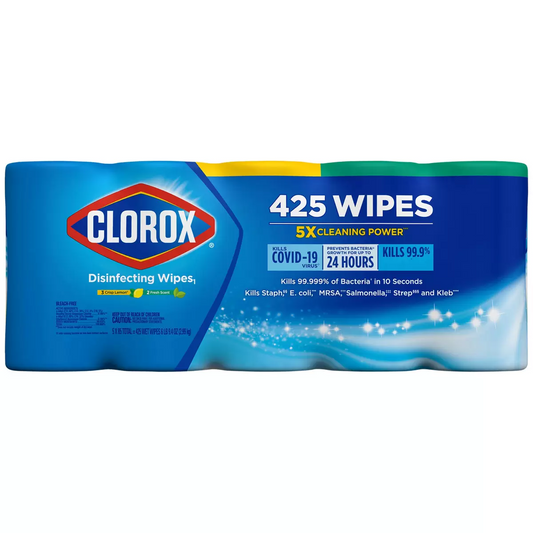 Clorox Disinfecting Wipes 5 Pack 85 Ct Bleach Free Multi Surface Cleaner