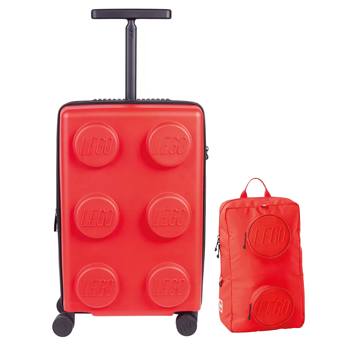 LEGO Carry On & Backpack Set Red Kids Travel Luggage TSA Lock 2 Piece