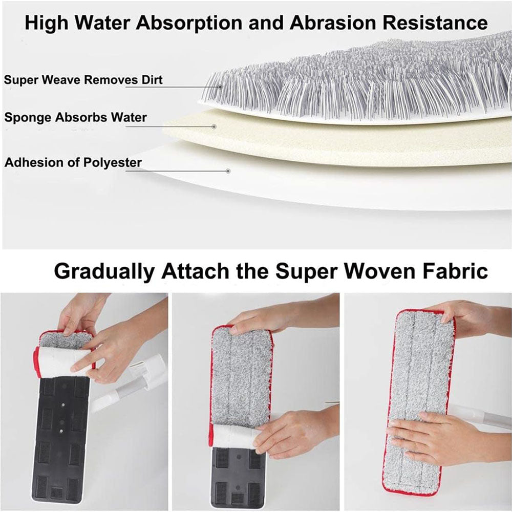 Self Wringing Microfiber Spray Flat Mop For Kitchen Wood Ceramic Tiles Floor Cleaning