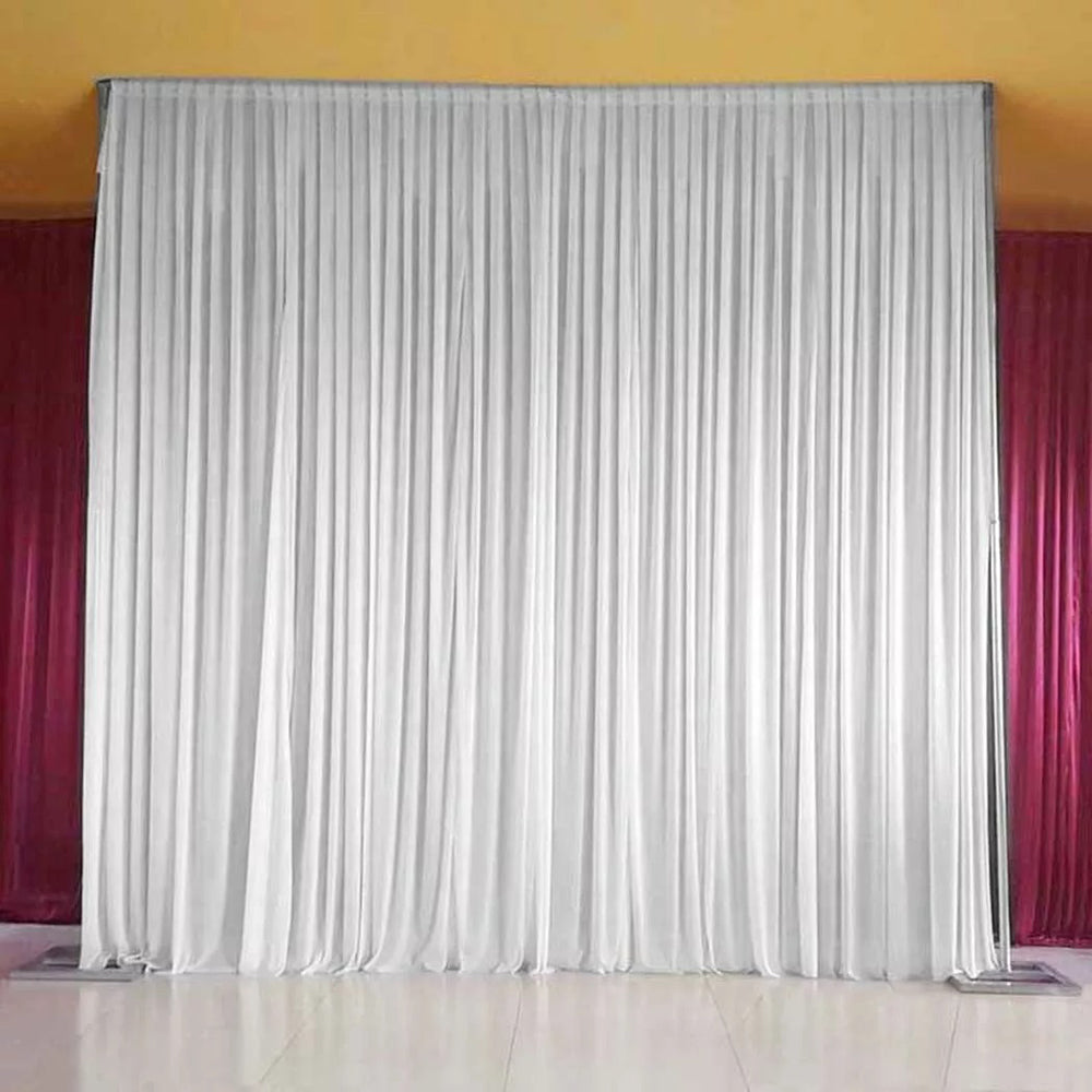 10ft White Pleated Decoration Wedding Photography Backdrop Curtain