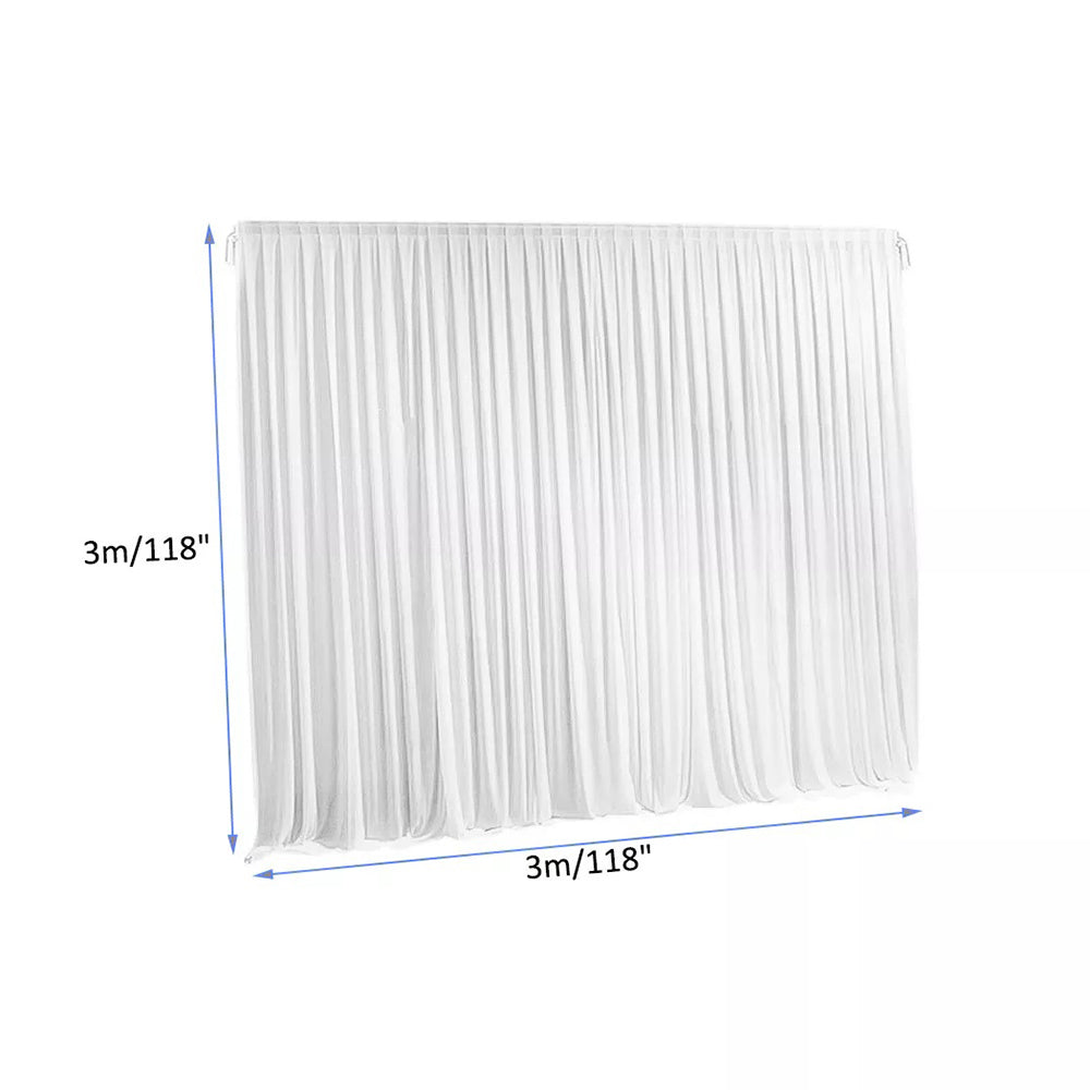 10ft White Pleated Decoration Wedding Photography Backdrop Curtain