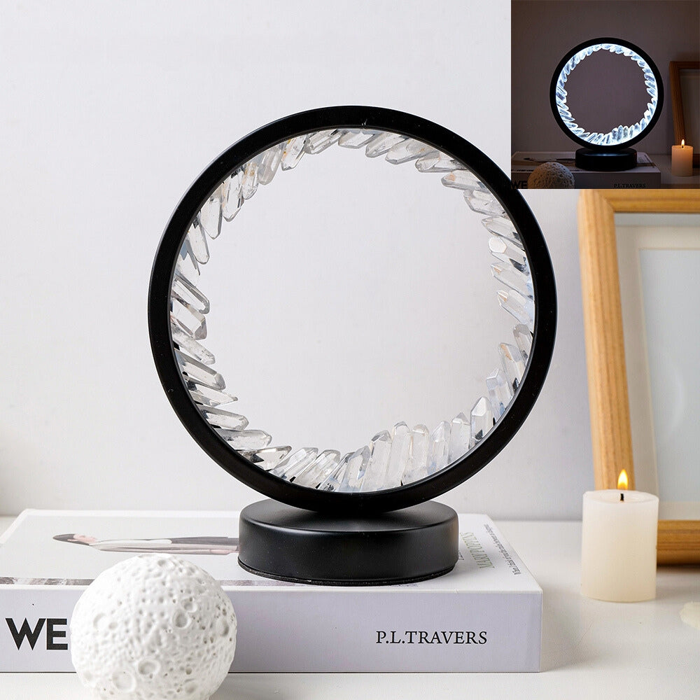 Led Crystal Lamp Room Decoration Natural Gemstone Amethyst Healing Stone