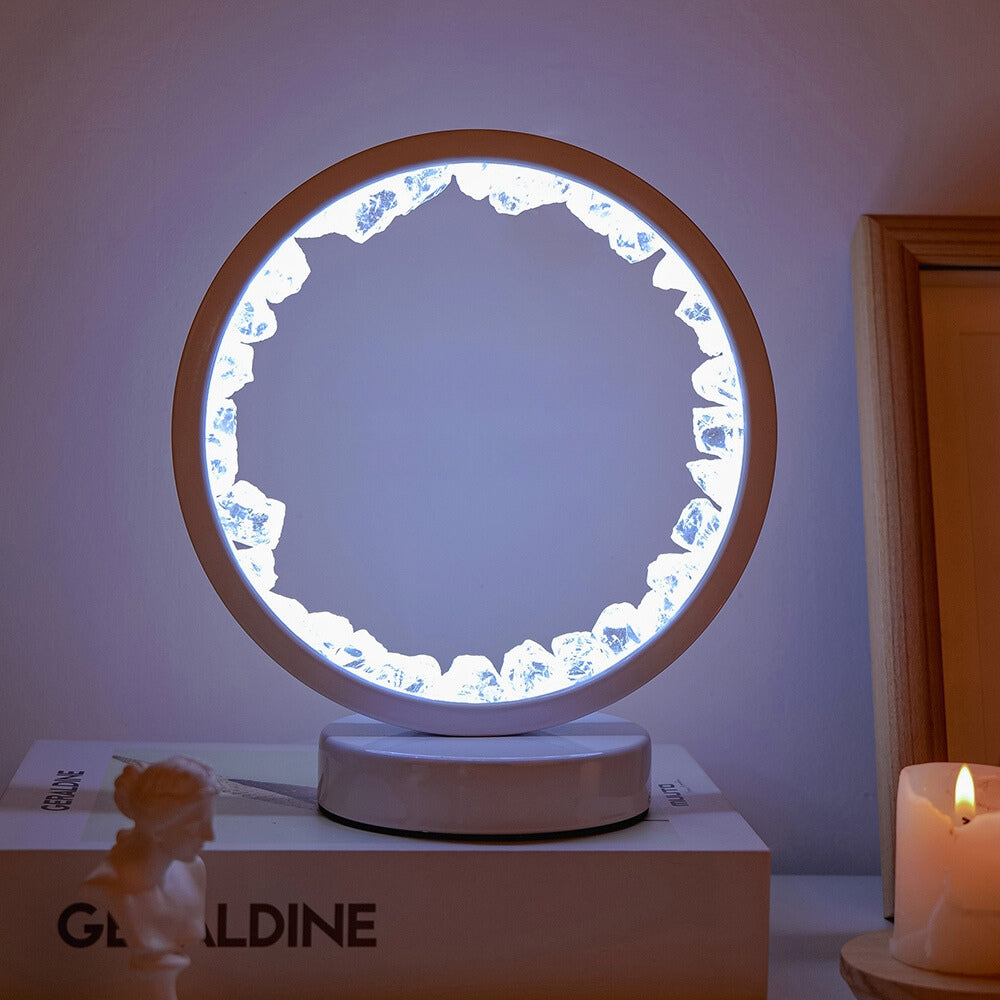 Led Crystal Lamp Room Decoration Natural Gemstone Amethyst Healing Stone
