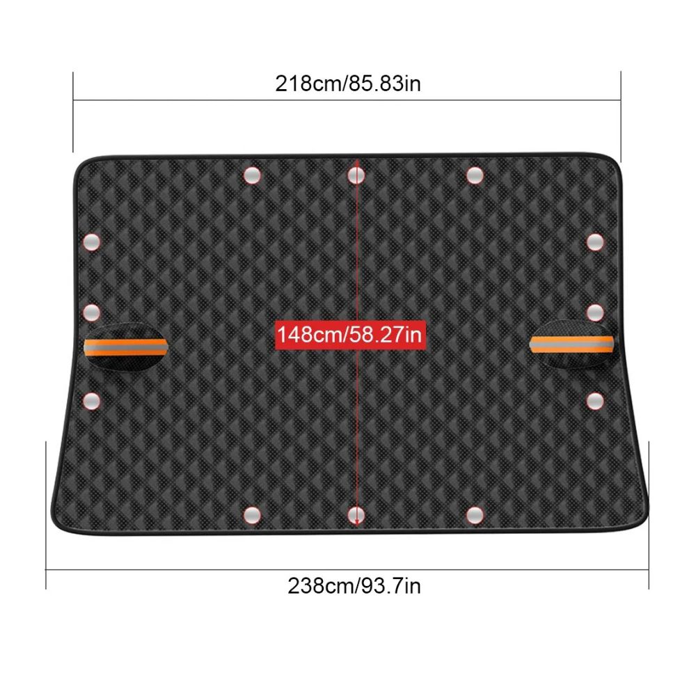 Large Magnetic Snow Cover for Car Windshield