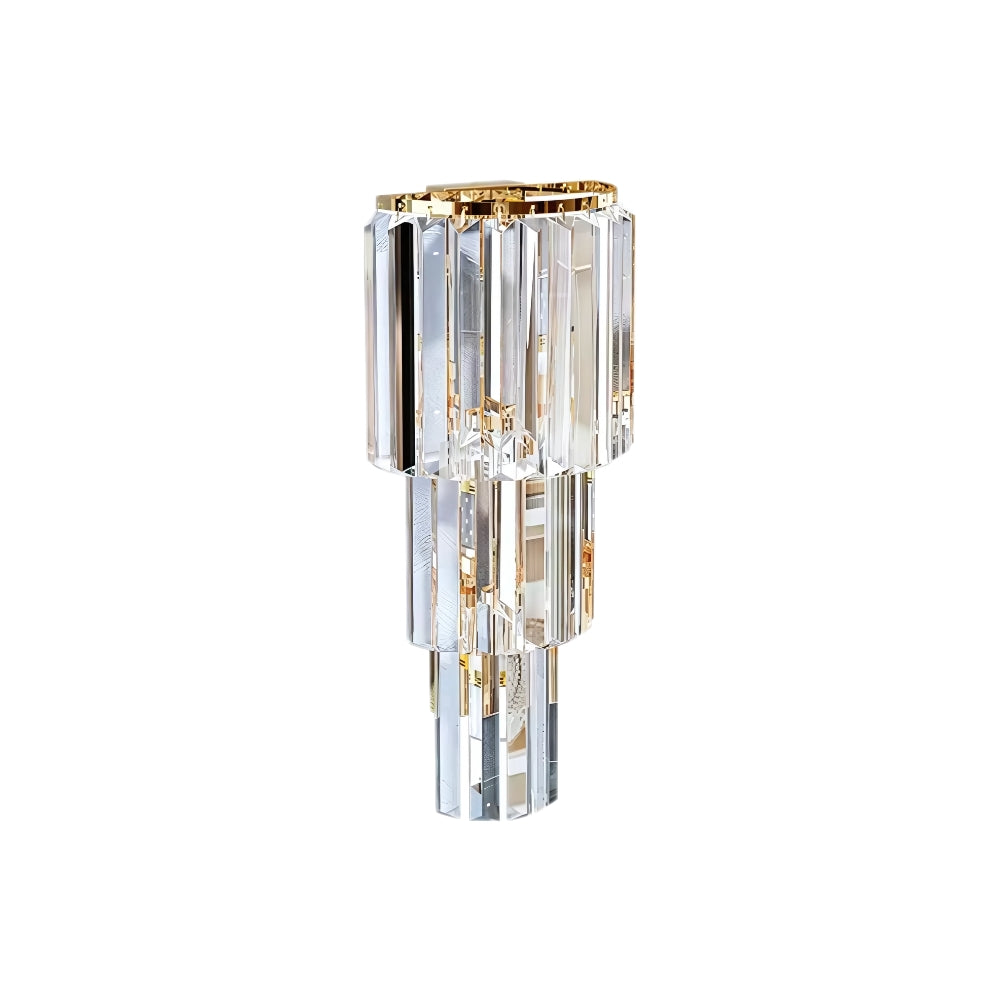 3 Layers Crystal Wall Lamp Sconce Light