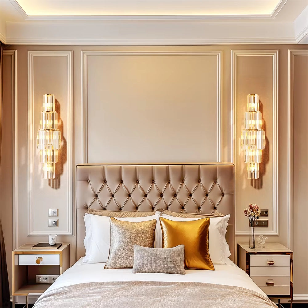 3 Layers Crystal Wall Lamp Sconce Light