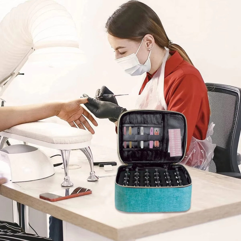 Portable Nail Polish Organizer Handheld Double Layer