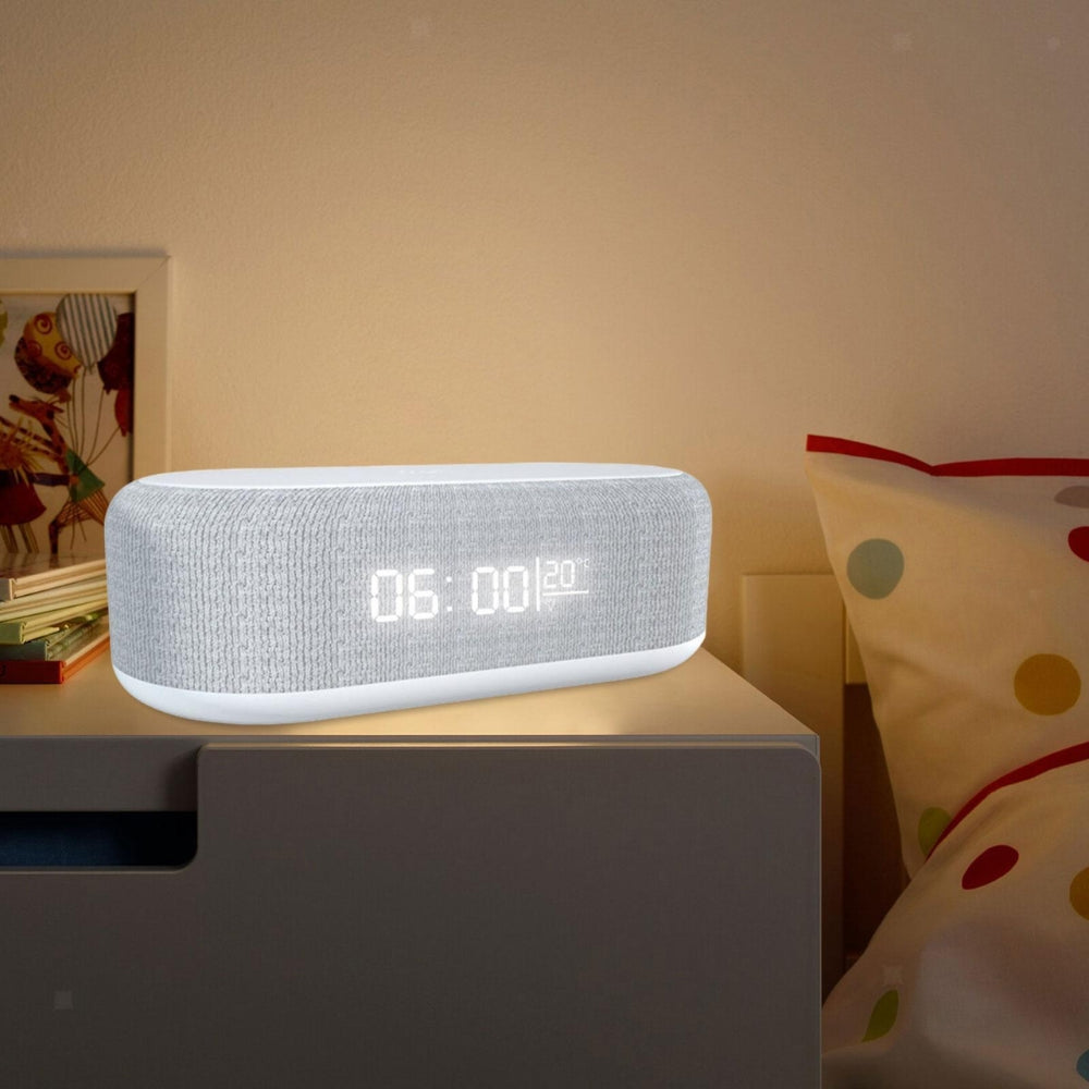 Wireless Fast Charging Digital Alarm Clock with Temperature Display
