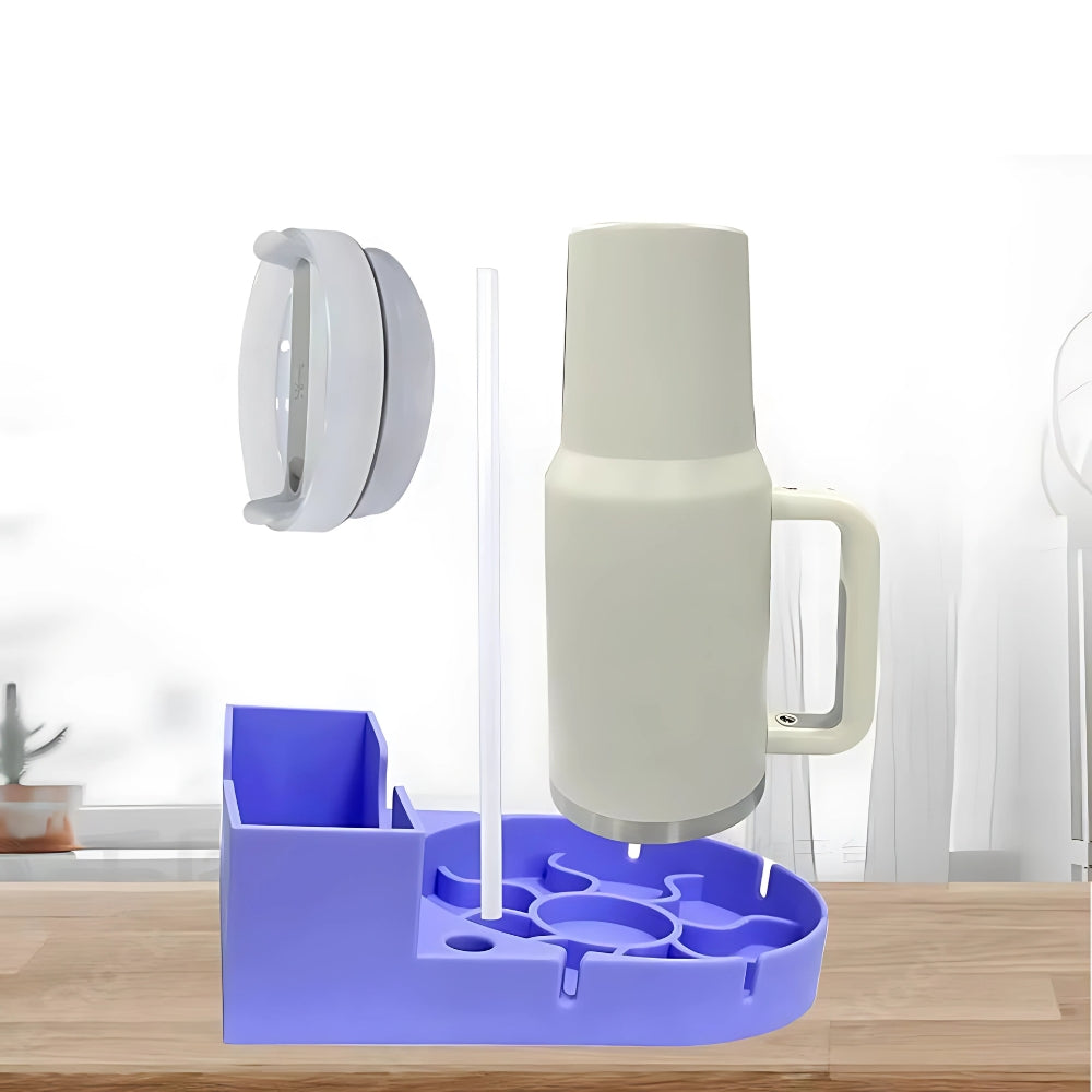 Tumbler Drying Rack and Storage Station for Cleaning Cups and Water Bottle Holder