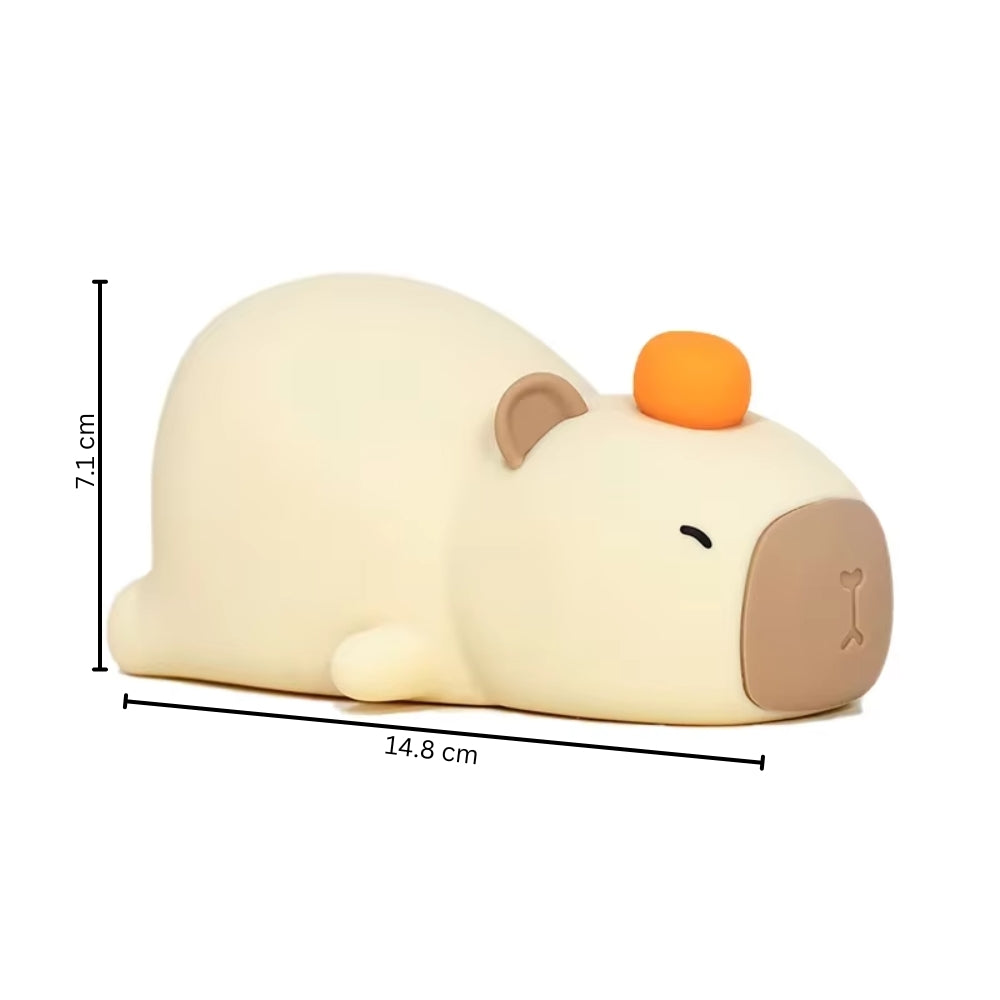 Capybara Silicone Night Light USB Rechargeable Dimmable Lamp