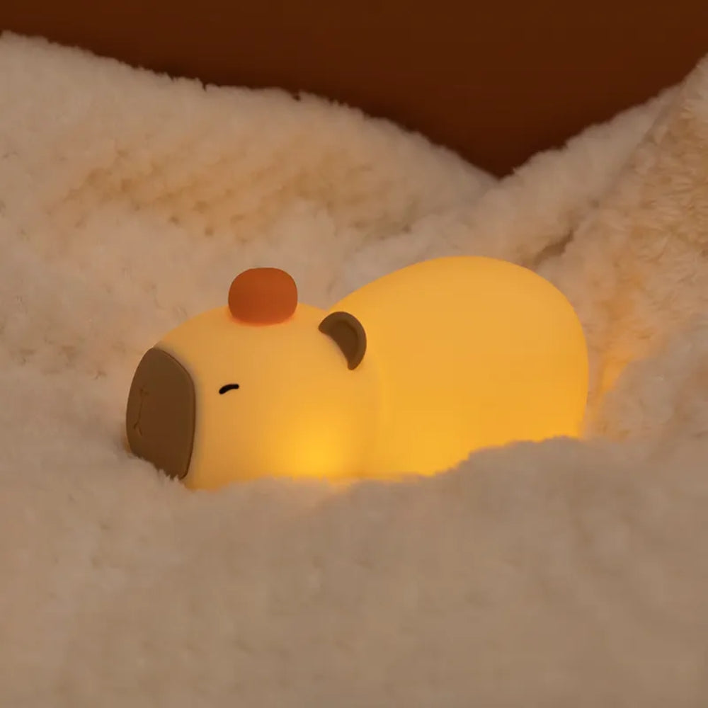 Capybara Silicone Night Light USB Rechargeable Dimmable Lamp