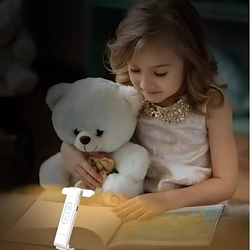 USB Rechargeable LED Clip-On Book Light for Bedtime Reading