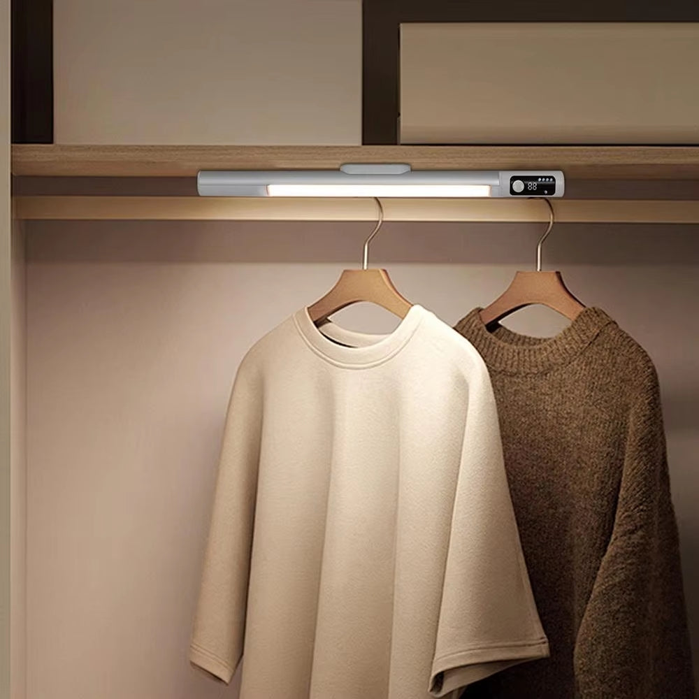 Motion Sensor Rechargeable LED Night Light with Digital Display