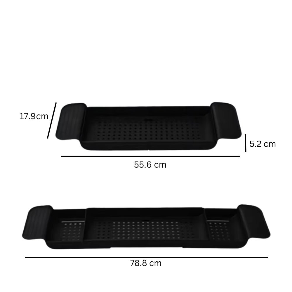 Retractable Bathtub and Kitchen Sink Storage Rack Shelf