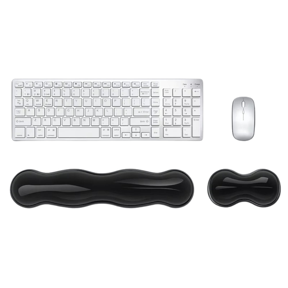 Mouse Pad with Wrist Rest and Anti-Slip Keyboard Rest for Office and Gaming