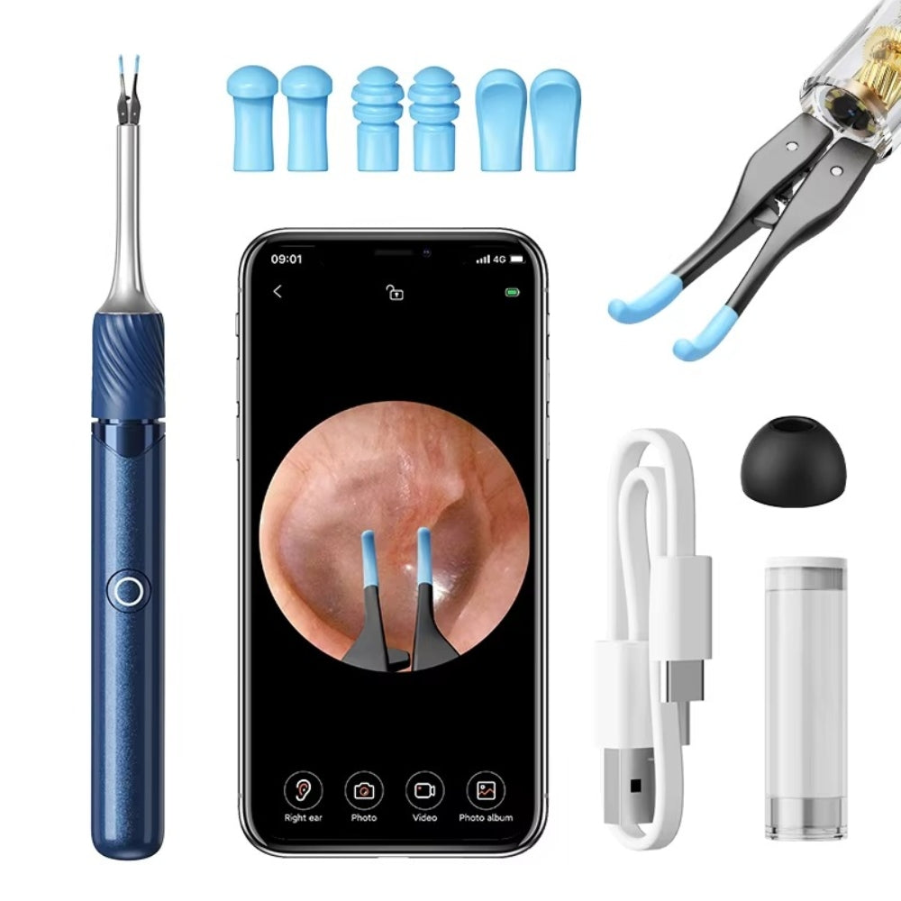 Visual Ear Cleaner with Camera, Ear Pick & Tweezers, 6 Ear Spoons