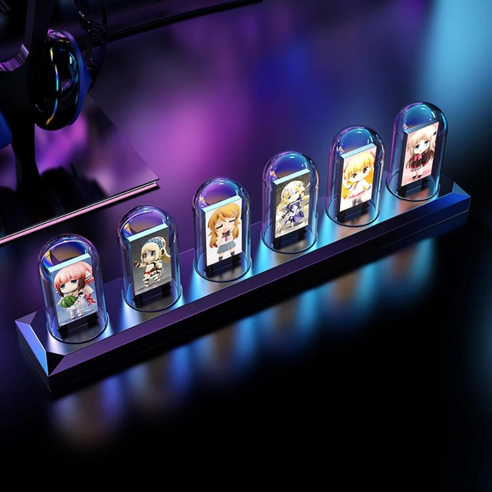 USB RGB Nixie Clock IPS Color Screen Aluminum Frame