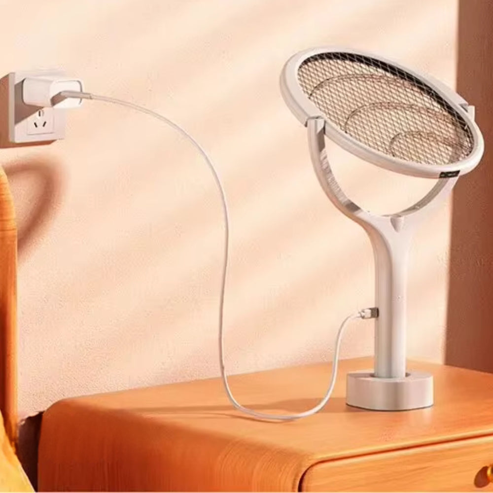 Angle Adjustable Bug Zapper Electric USB Rechargeable Mosquito Fly Bat Swatter