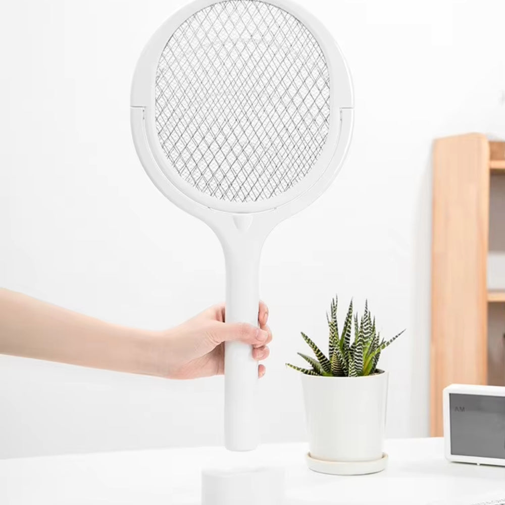 Angle Adjustable Bug Zapper Electric USB Rechargeable Mosquito Fly Bat Swatter