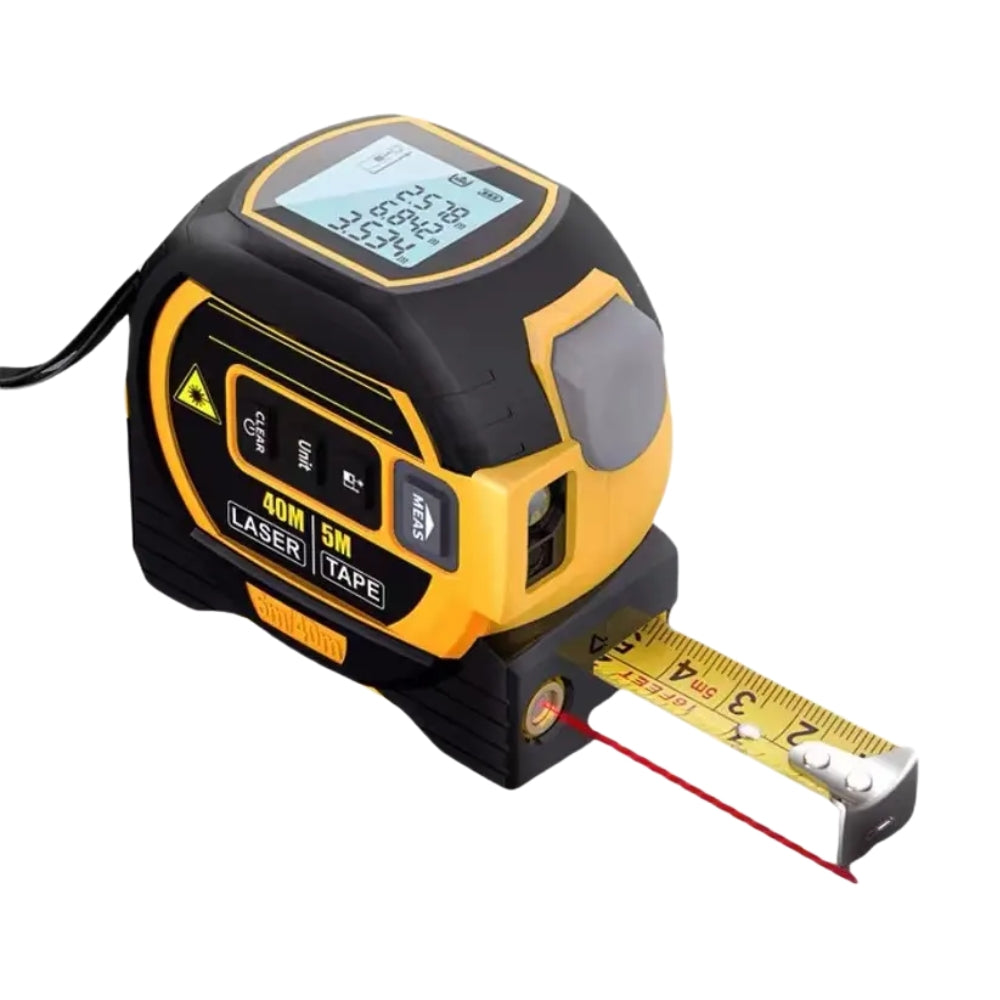 3 in 1 Laser Rangefinder Tape Measure with LCD Backlight Display