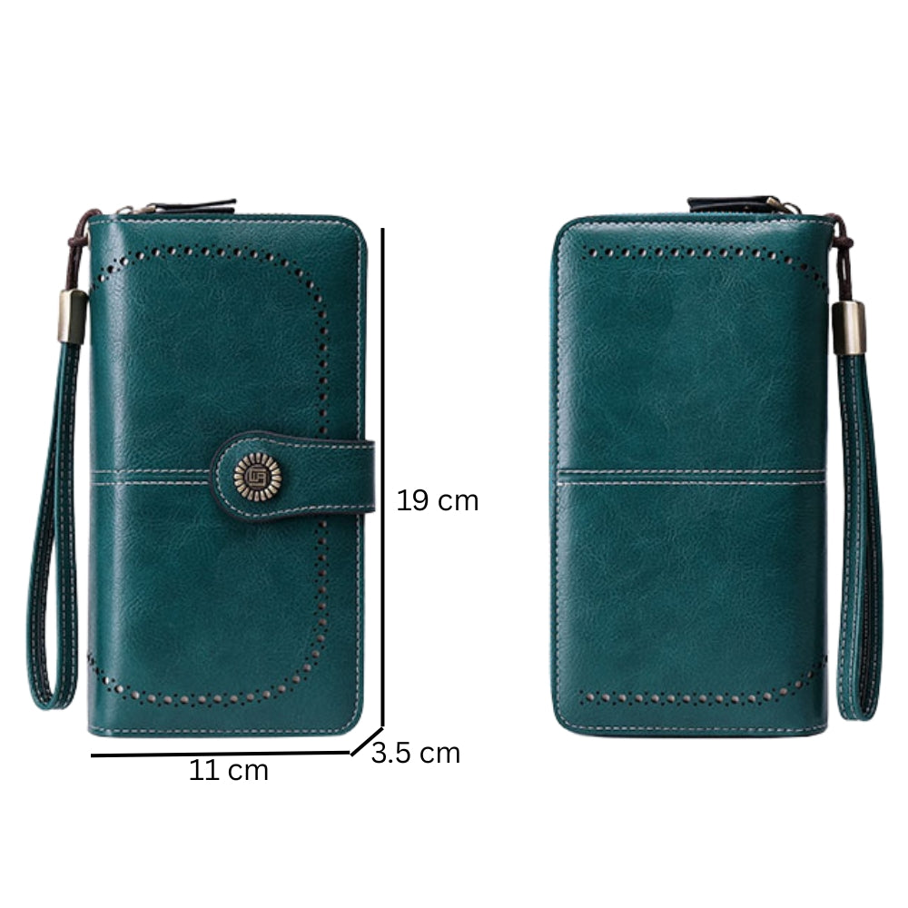 RFID Anti-Theft Multi-Card Long Wallet With Wrist Strap