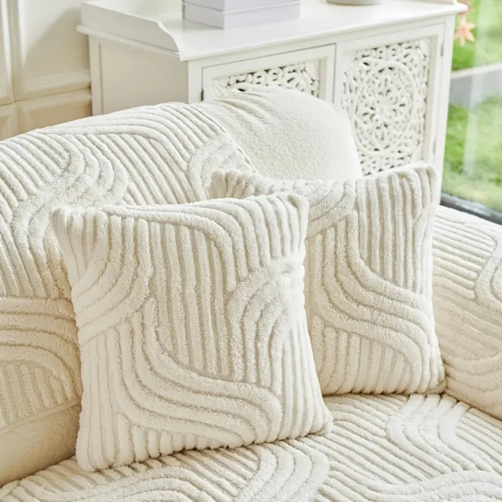 Autumn and Winter Straight Row Non-slip Cushion Cover Thickened Plush Sofa Cushion