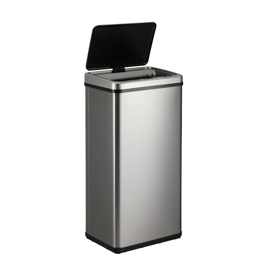 Silver 50L Automatic Motion Sensor Rubbish Trash Bin