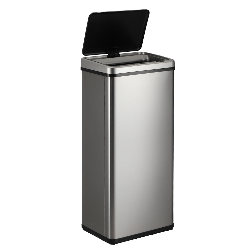 Silver Stainless Steel 60L Motion Sensor Bin