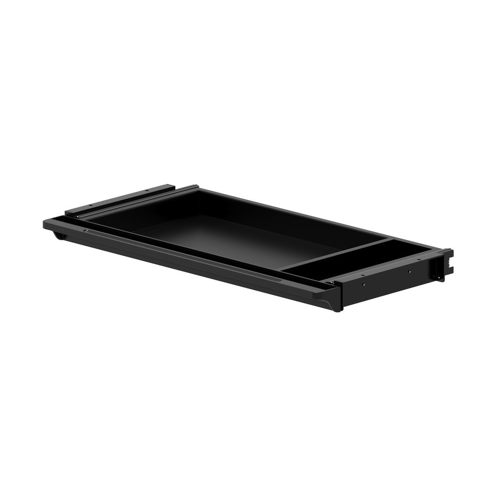 Black Under Desk Pull-Out Sliding Drawer Tray