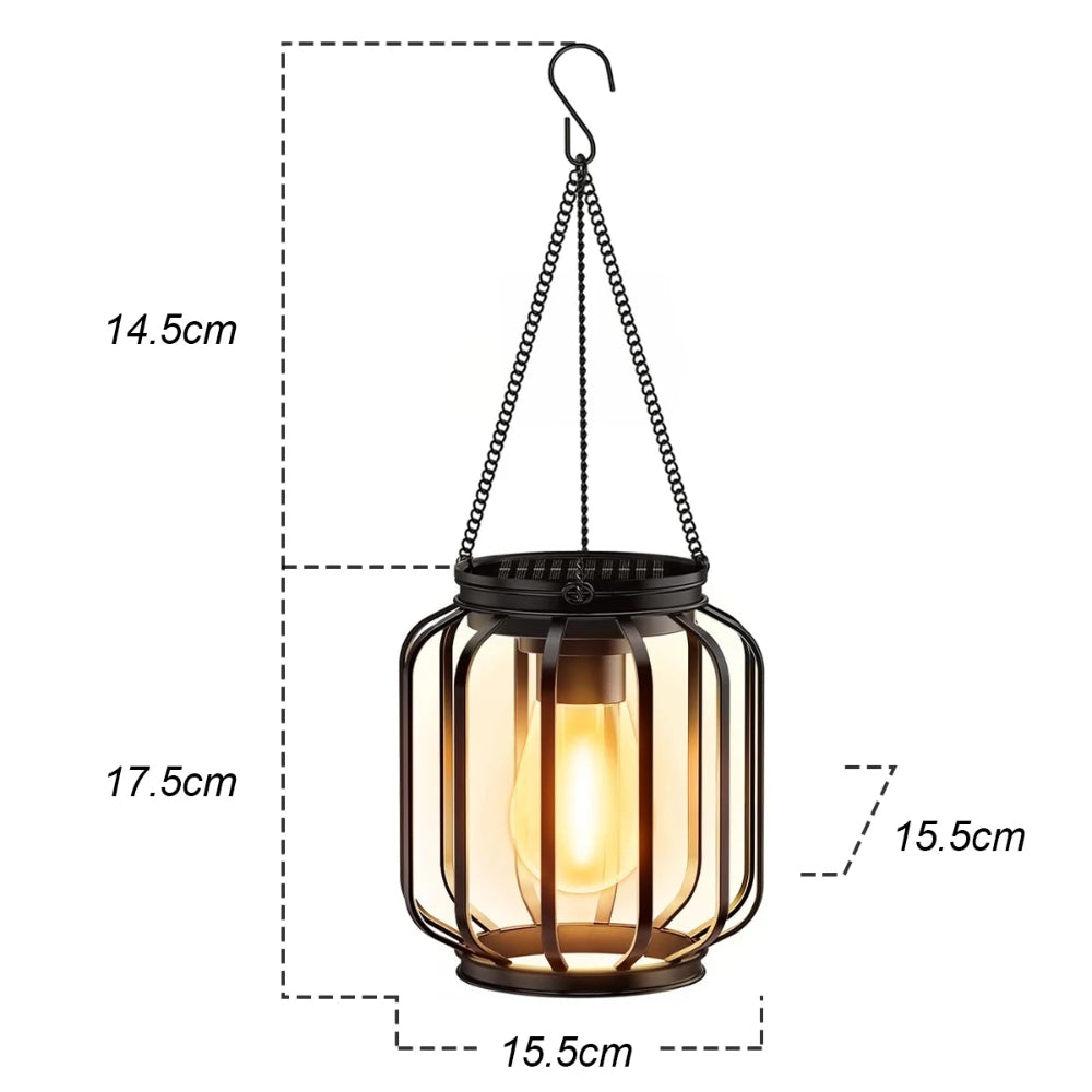 Solar Lantern Outdoor Waterproof Retro Iron Art Decoration Lighting