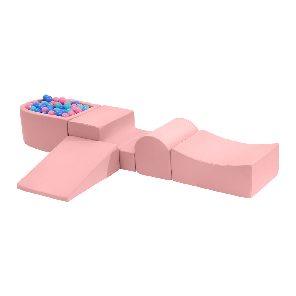 Kids 5 Piece Pink Foam Climb and Crawl Play Set