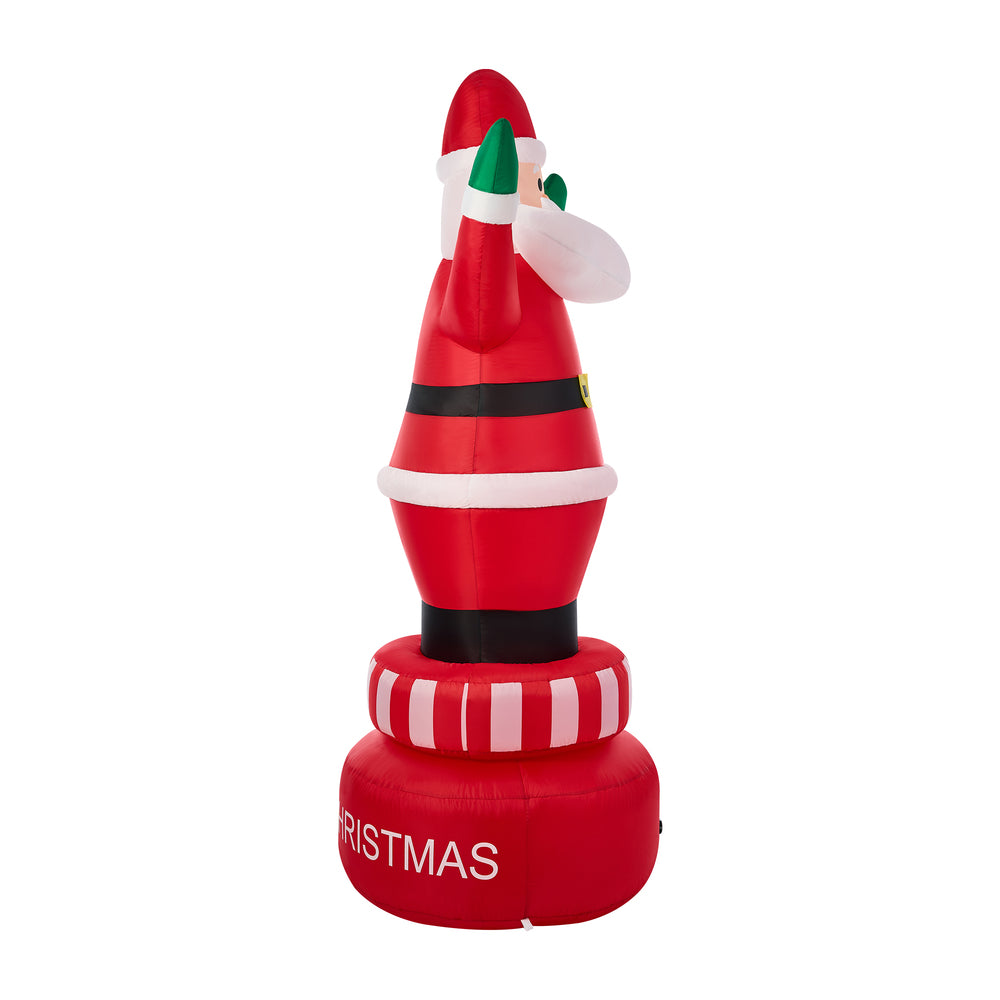 Christmas Inflatable Spinning Santa Claus with LED Light