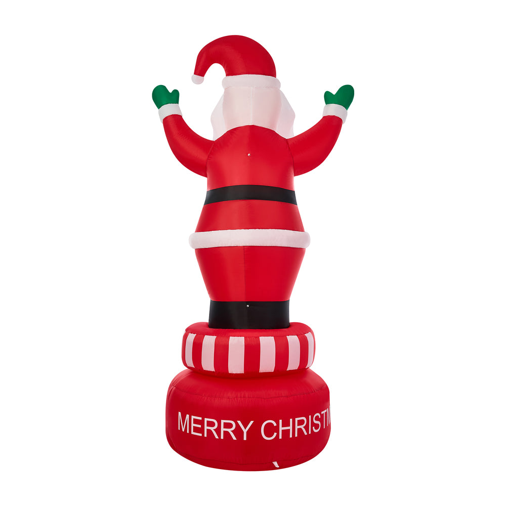 Christmas Inflatable Spinning Santa Claus with LED Light