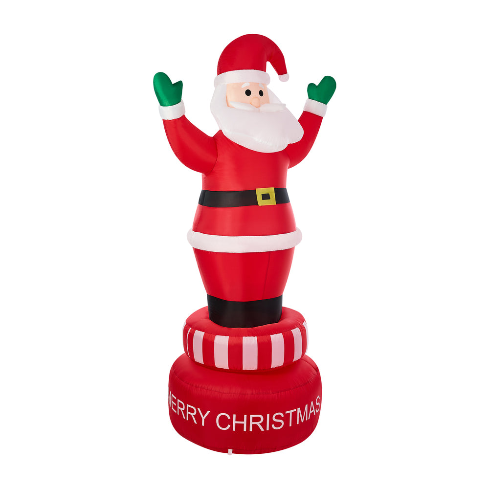 Christmas Inflatable Spinning Santa Claus with LED Light
