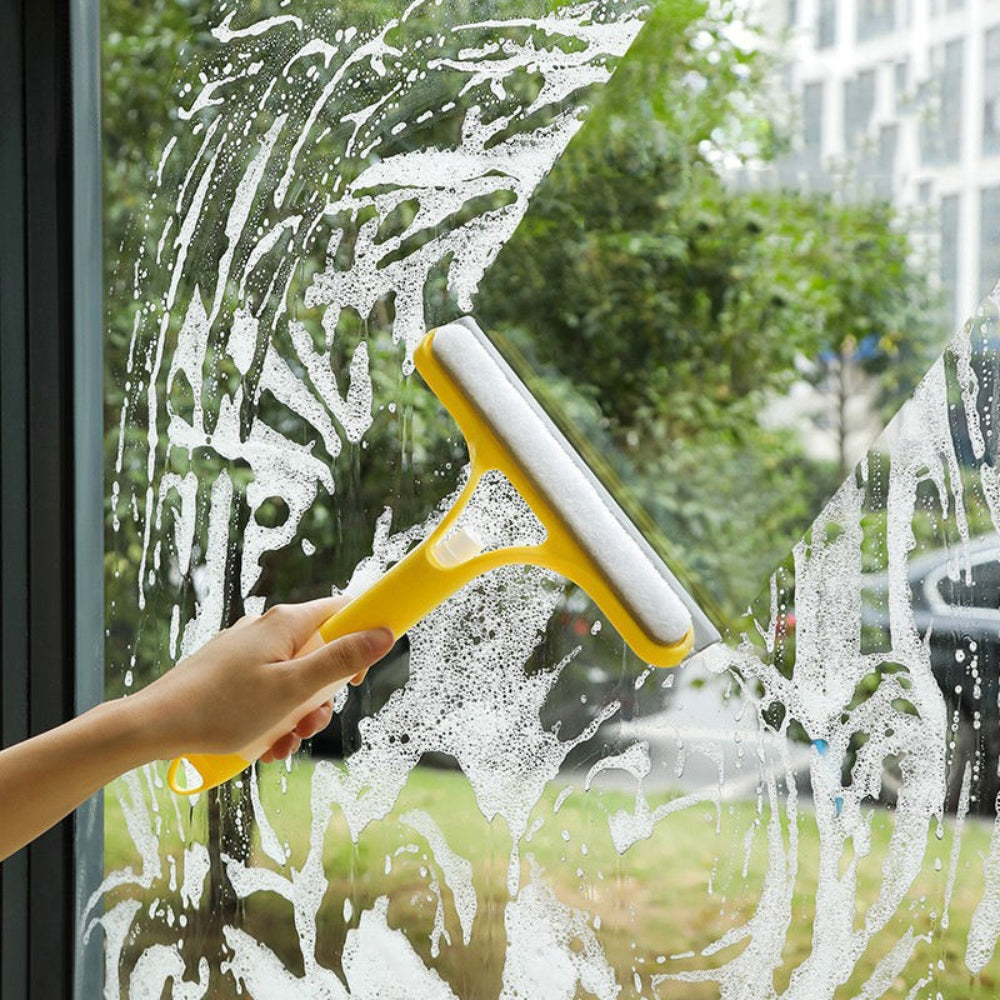 3 in 1 Squeegee Multifunctional Glass Cleaning Tool with Spray Bottle