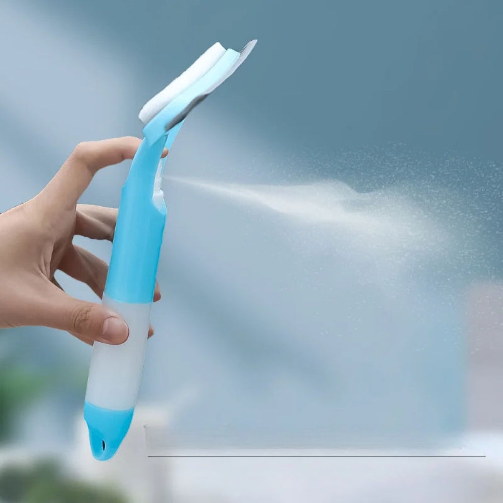 3 in 1 Squeegee Multifunctional Glass Cleaning Tool with Spray Bottle