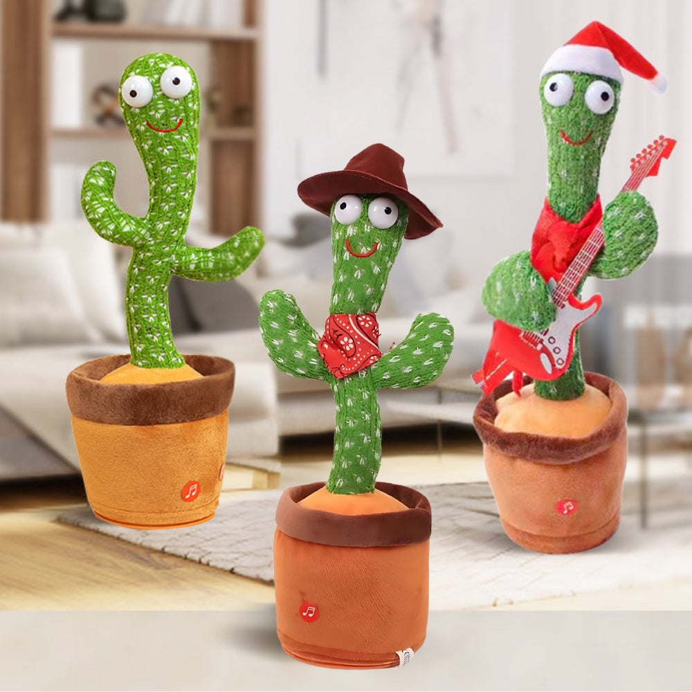 Rechargeable Dancer Cactus Glowing Dancing Electronic Plush Toy