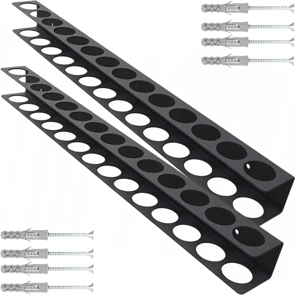 Wall-mounted 14-hole Hardware Tool Storage Base Stand