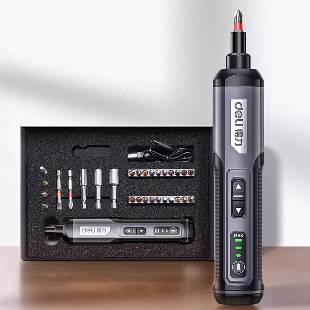 Cordless Rechargeable Electric Screwdriver Set Household Maintenance Repair