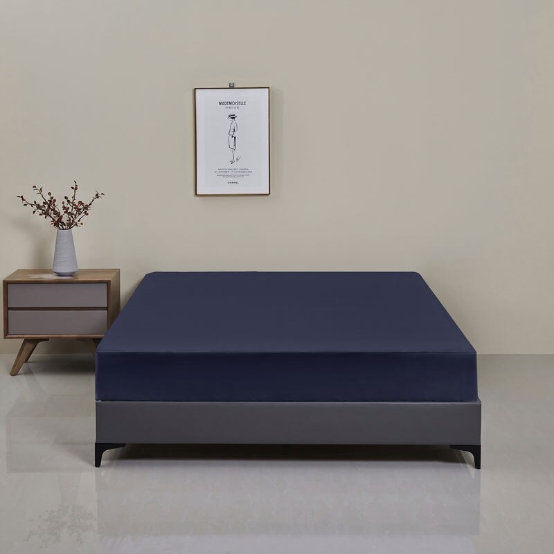 Soft Comfortable Breathable Solid Color Bedding Mattress Cover Fitted