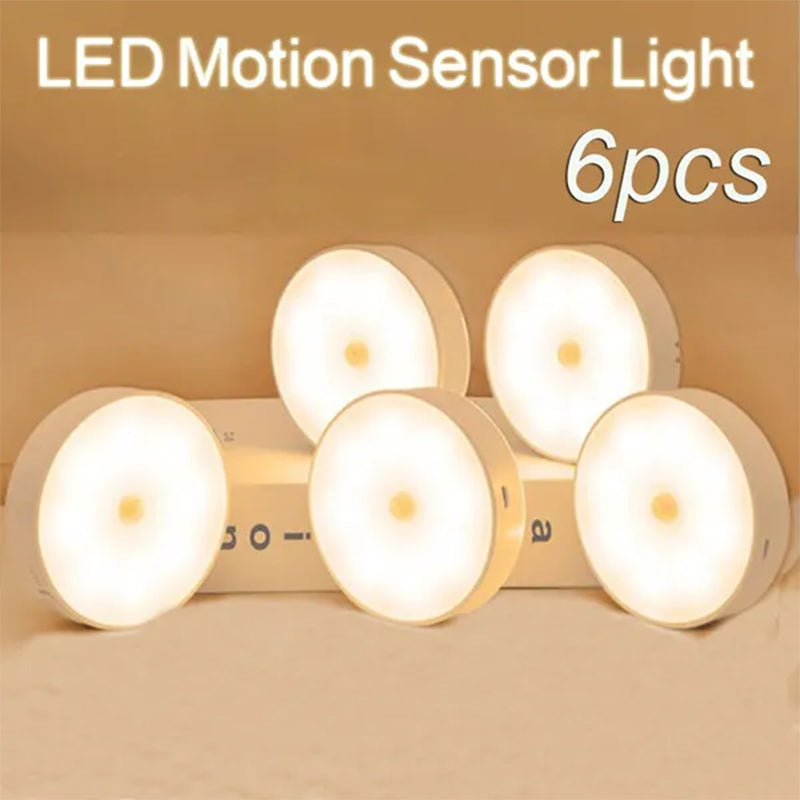 PIR Motion Sensor LED USB Rechargeable Night Lamp