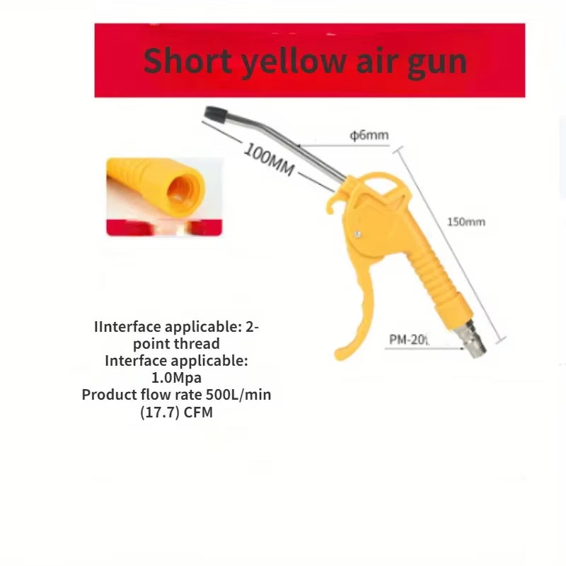 High Flow Air Blower Gun for Compressor with Angled Bent Nozzle