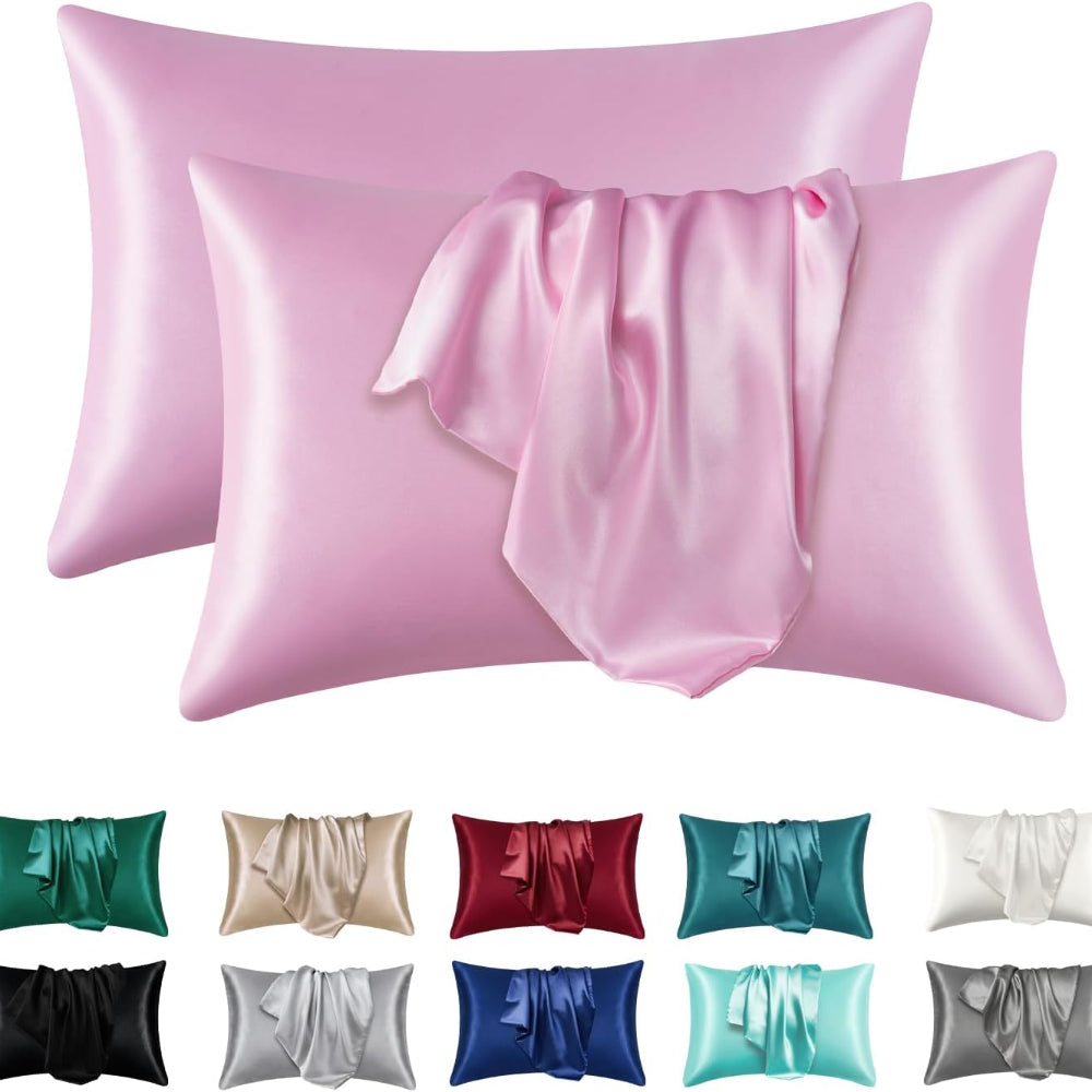 Cooling Hair and Skin-Friendly Sleep Silky Satin Pillowcases