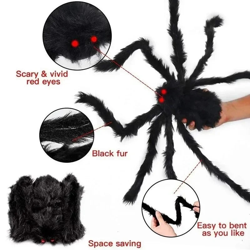 Chamber Prank Black Spider Horror Halloween Decoration