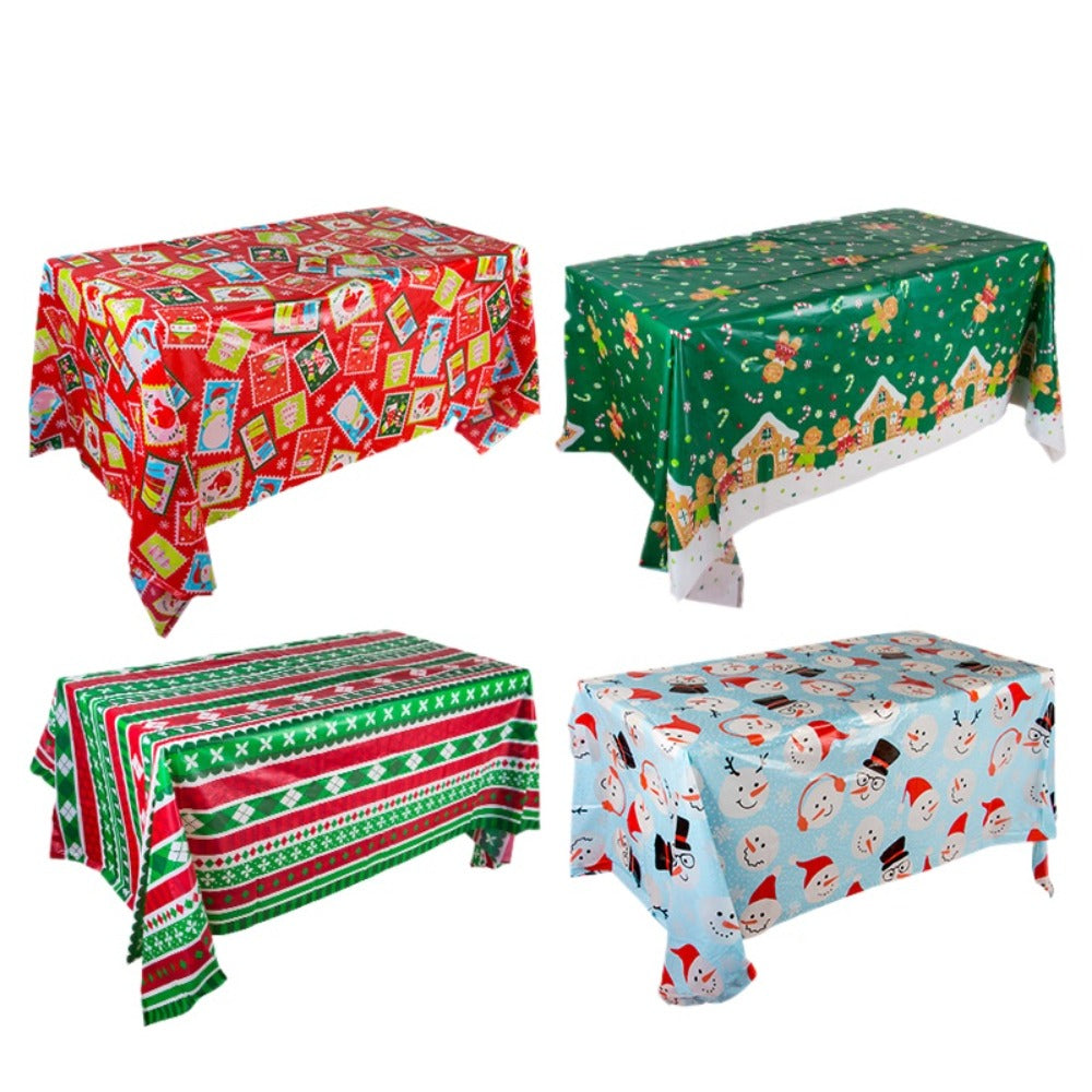 Halloween Decoration Tablecloth Pumpkin Spider Web Bat Plastic Table Cover