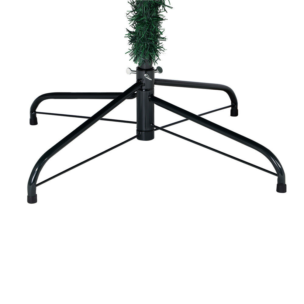 8FT Green Christmas Tree with LED Lights and Pine Cones Decorations