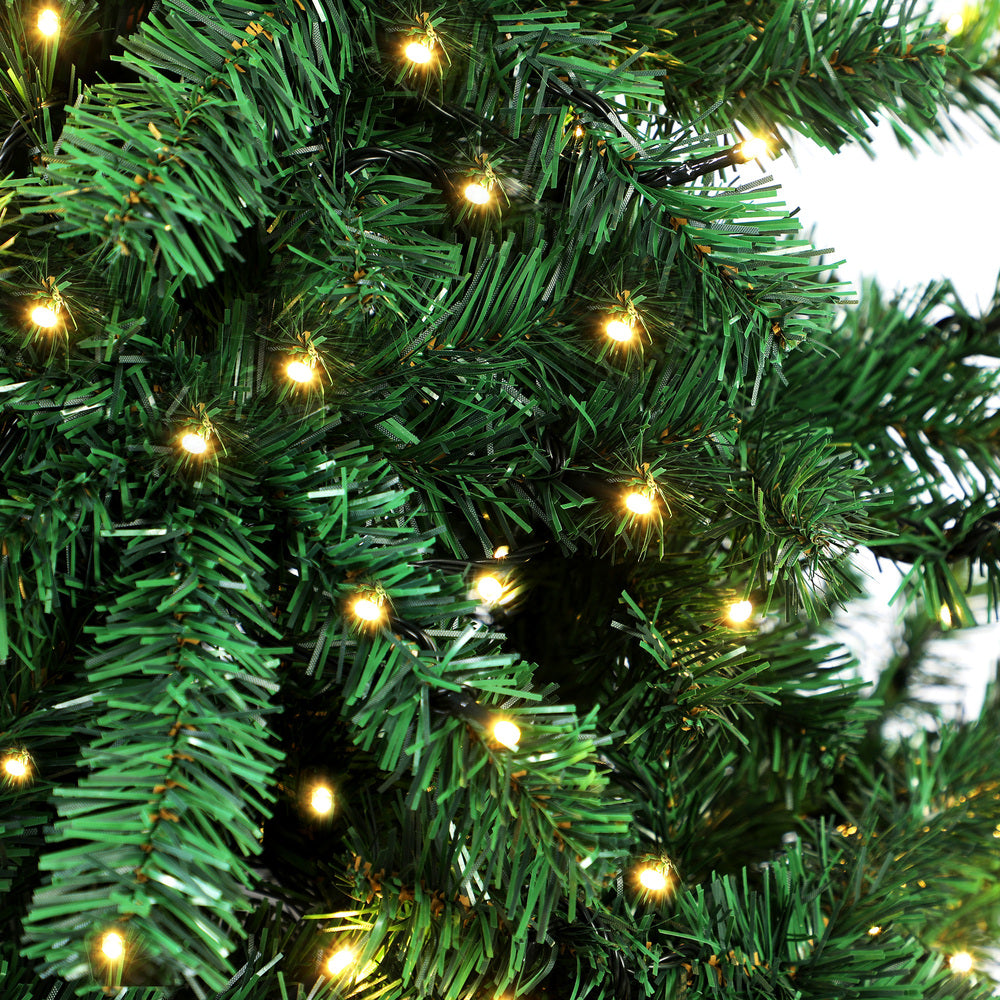 8FT Green Christmas Tree with LED Lights