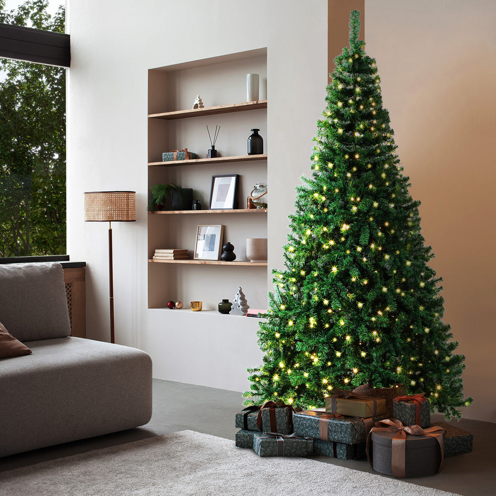 8FT Green Christmas Tree with LED Lights