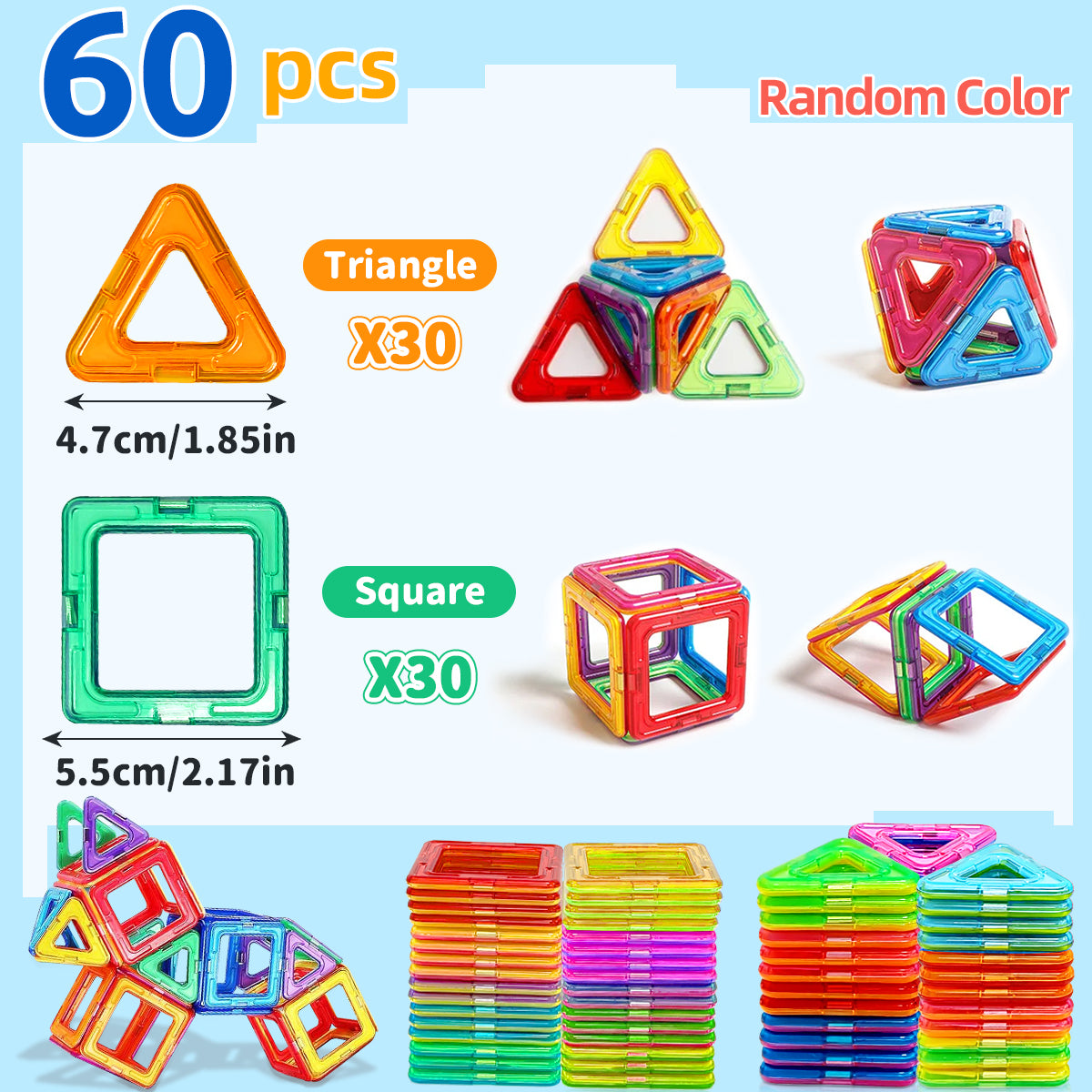 Magnetic Building Blocks DIY Magnets Toys