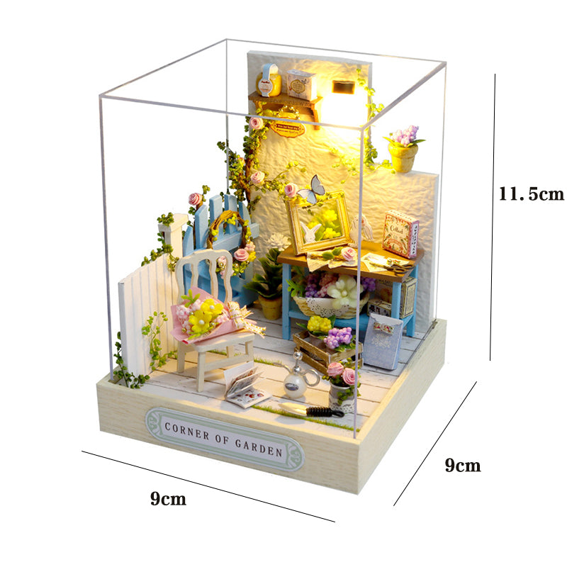 Mini DIY Flower House Handmade 3D Puzzle Assembly Building Toys